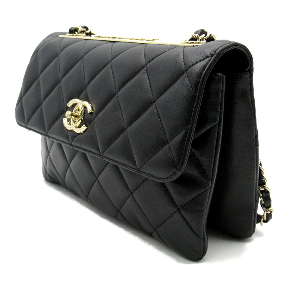 Chanel Lambskin Chain Shoulder Trendy CC Black